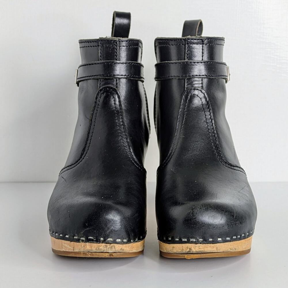 Swedish Hasbeens Jodhpur Ankle Boots 36 Black Leather Split Ankle 6-6.5 - Picture 4 of 16